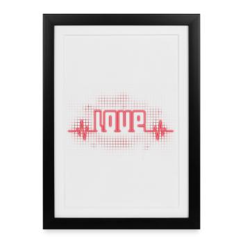 Love - Affiche encadrée (27 × 37 cm) - noir - Devant