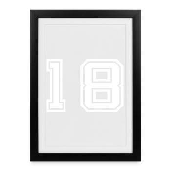 18e anniversaire de l’âge légal - Affiche encadrée (27 × 37 cm) - noir - Devant