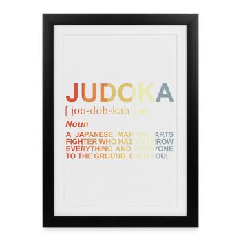 Dictionnaire Judoka - Affiche encadrée (27 × 37 cm) - noir - Devant