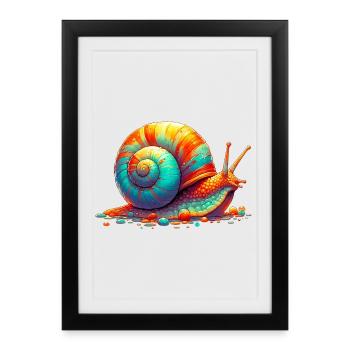 Escargot - Affiche encadrée (27 × 37 cm) - noir - Devant