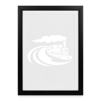 Locomotive - Framed poster (27 × 37 cm) - black - Front