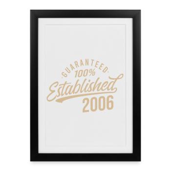 100% Established in 2006 - Framed poster (27 × 37 cm) - black - Front