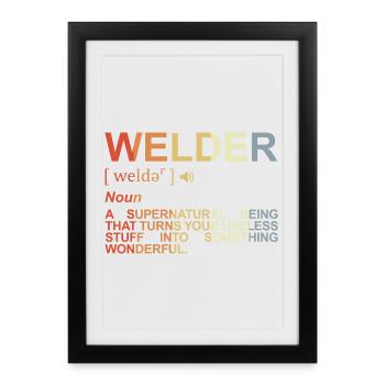 Welder Dictionary - Framed poster (27 × 37 cm) - black - Front