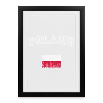 Poland Arch Flag Design - Framed poster (27 × 37 cm) - black - Front