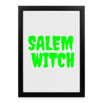 SalemWitch Halloween Design - Affiche encadrée (27 × 37 cm) - noir - Devant