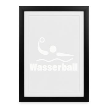 Waterpolo - Affiche encadrée (27 × 37 cm) - noir - Devant