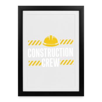 Construction Crew Safety Design - Framed poster (27 × 37 cm) - black - Front