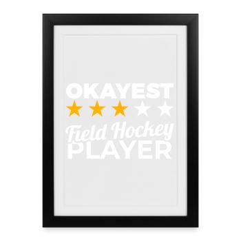 Average hockey player - Framed poster (27 × 37 cm) - black - Front