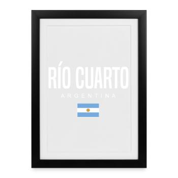 Río Cuarto Argentine Argentins - Affiche encadrée (27 × 37 cm) - noir - Devant