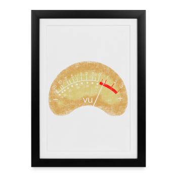 VU-mètre analogique - Affiche encadrée (27 × 37 cm) - noir - Devant
