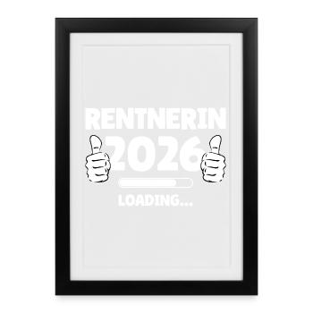 Retiree 2026 Loading Bar Design - Framed poster (27 × 37 cm) - black - Front
