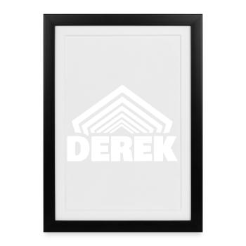 Cadeau pour Derek - Affiche encadrée (27 × 37 cm) - noir - Devant