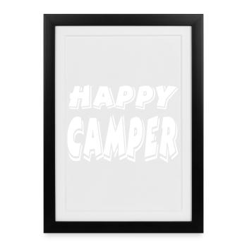 Campeur - Affiche encadrée (27 × 37 cm) - noir - Devant