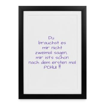 POHUI - Framed poster (27 × 37 cm) - black - Front