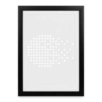 Pixel Mosaic Grid - Framed poster (27 × 37 cm) - black - Front