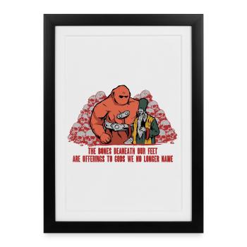 Golem De Prague Créatures Mythologiques - Affiche encadrée (27 × 37 cm) - noir - Devant