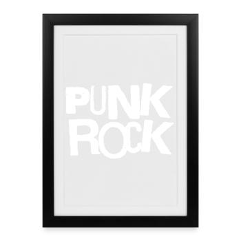 Punk Rock Bold Typography - Framed poster (27 × 37 cm) - black - Front