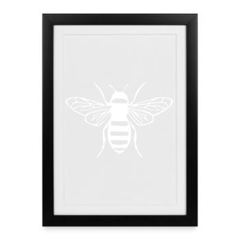 Abeille Abeille Abeille Apiculteur Cadeau - Affiche encadrée (27 × 37 cm) - noir - Devant