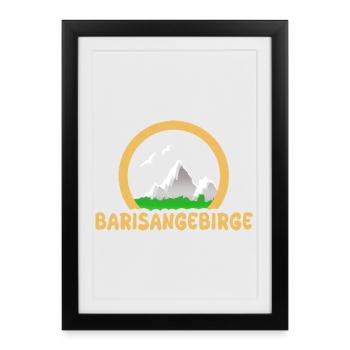 Trekking dans les montagnes de Barisan - Affiche encadrée (27 × 37 cm) - noir - Devant