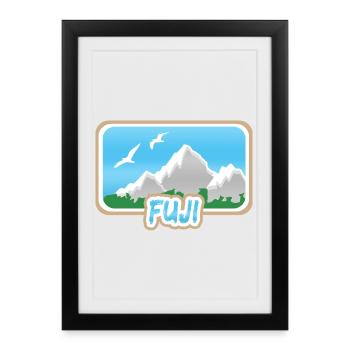 Cadeau pour Fuji - Affiche encadrée (27 × 37 cm) - noir - Devant