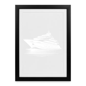 Pur sentiment de croisière, veuillez aller sur le pont solaire - Affiche encadrée (27 × 37 cm) - noir - Devant