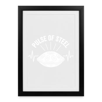 Pulse Of Steel Handpan - Framed poster (27 × 37 cm) - black - Front