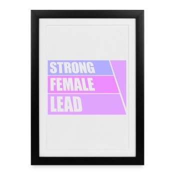 Femmes fortes dirigées par le féminisme Autonomisation des femmes - Affiche encadrée (27 × 37 cm) - noir - Devant