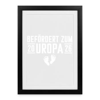Baby Shower Promoted to Great-Grandpa 2026 - Framed poster (27 × 37 cm) - black - Front