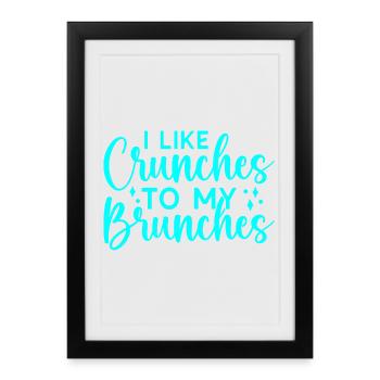 Fitness Motivation Bodybuilder Like Crunches - Framed poster (27 × 37 cm) - black - Front