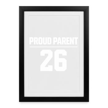 Fierté des parents 2026 : fierté - Affiche encadrée (27 × 37 cm) - noir - Devant