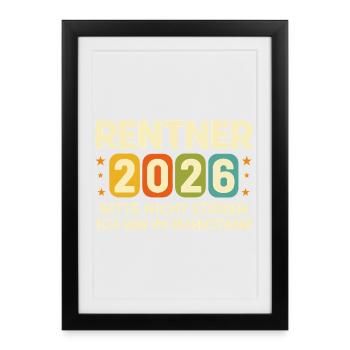 Retraite des retraités 2026 Veuillez ne pas déranger - Affiche encadrée (27 × 37 cm) - noir - Devant