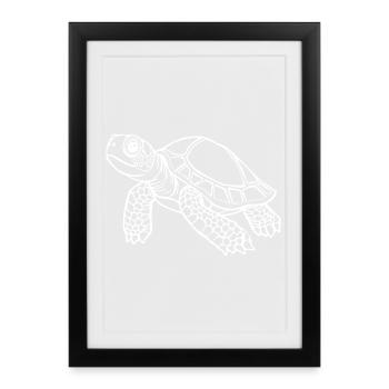 Turtle Turtles - Framed poster (27 × 37 cm) - black - Front