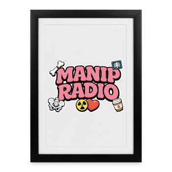 Manip Radio Humour Symbols and logo Radiology - Framed poster (27 × 37 cm) - black - Front