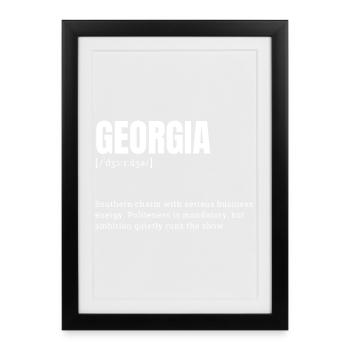 Dynamique des affaires à Georgia Charme - Affiche encadrée (27 × 37 cm) - noir - Devant