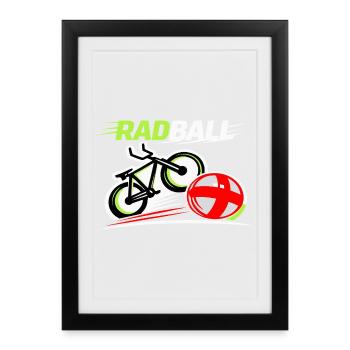 Cycling ball, cycleball, indoor cycling - Framed poster (27 × 37 cm) - black - Front