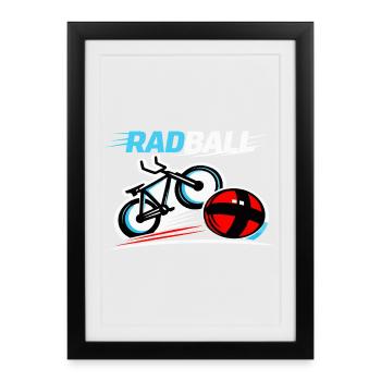 Cycling ball, cycleball, indoor cycling - Framed poster (27 × 37 cm) - black - Front