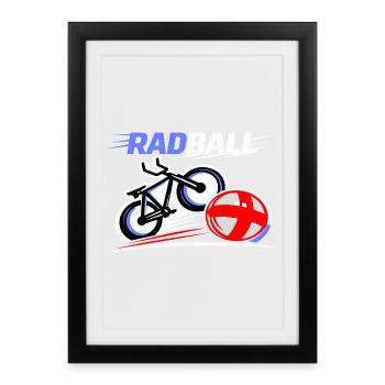 Cycling ball, cycleball, indoor cycling - Framed poster (27 × 37 cm) - black - Front