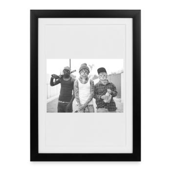 Trio Charognards Chats - Affiche encadrée (27 × 37 cm) - noir - Devant