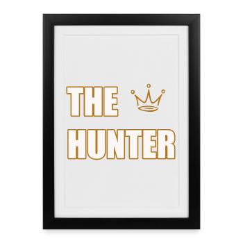 THE HUNTER – Bold Outdoor & Hunting Statement - Framed poster (27 × 37 cm) - black - Front