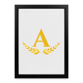 A - Affiche encadrée (27 × 37 cm) - noir - Devant