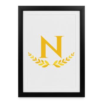 N - Framed poster (27 × 37 cm) - black - Front