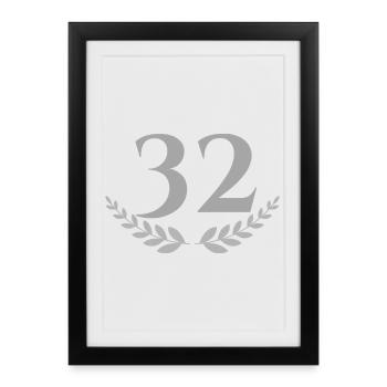 32 - Affiche encadrée (27 × 37 cm) - noir - Devant