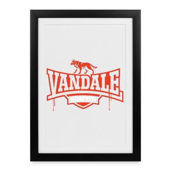 Graffiti Vandal - Framed poster (27 × 37 cm) - black - Front