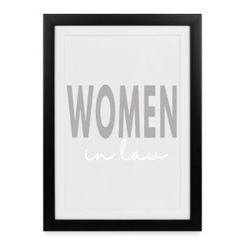 Étudiantes avocates à la Facultat de droit des femmes en droit - Affiche encadrée (27 × 37 cm) - noir - Devant