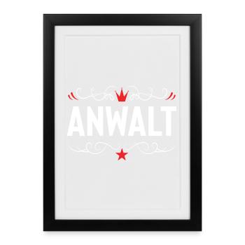 Lawyer profession - Framed poster (27 × 37 cm) - black - Front
