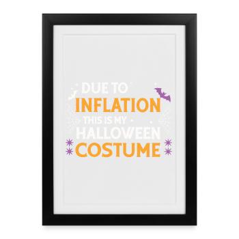 Costume d’Halloween Inflation - Affiche encadrée (27 × 37 cm) - noir - Devant