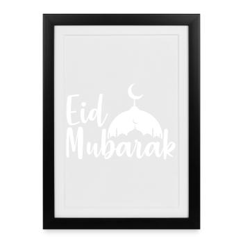 Eid Mubarak  - Framed poster (27 × 37 cm) - black - Front