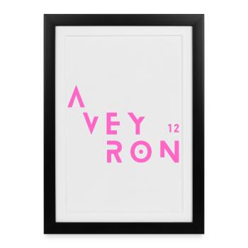 Aveyron 12 T-Shirt Humour Gift - Framed poster (27 × 37 cm) - black - Front