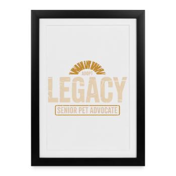 Héritage Défenseur principal des animaux de compagnie - Affiche encadrée (27 × 37 cm) - noir - Devant