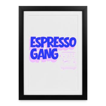 Espresso course - Framed poster (27 × 37 cm) - black - Front